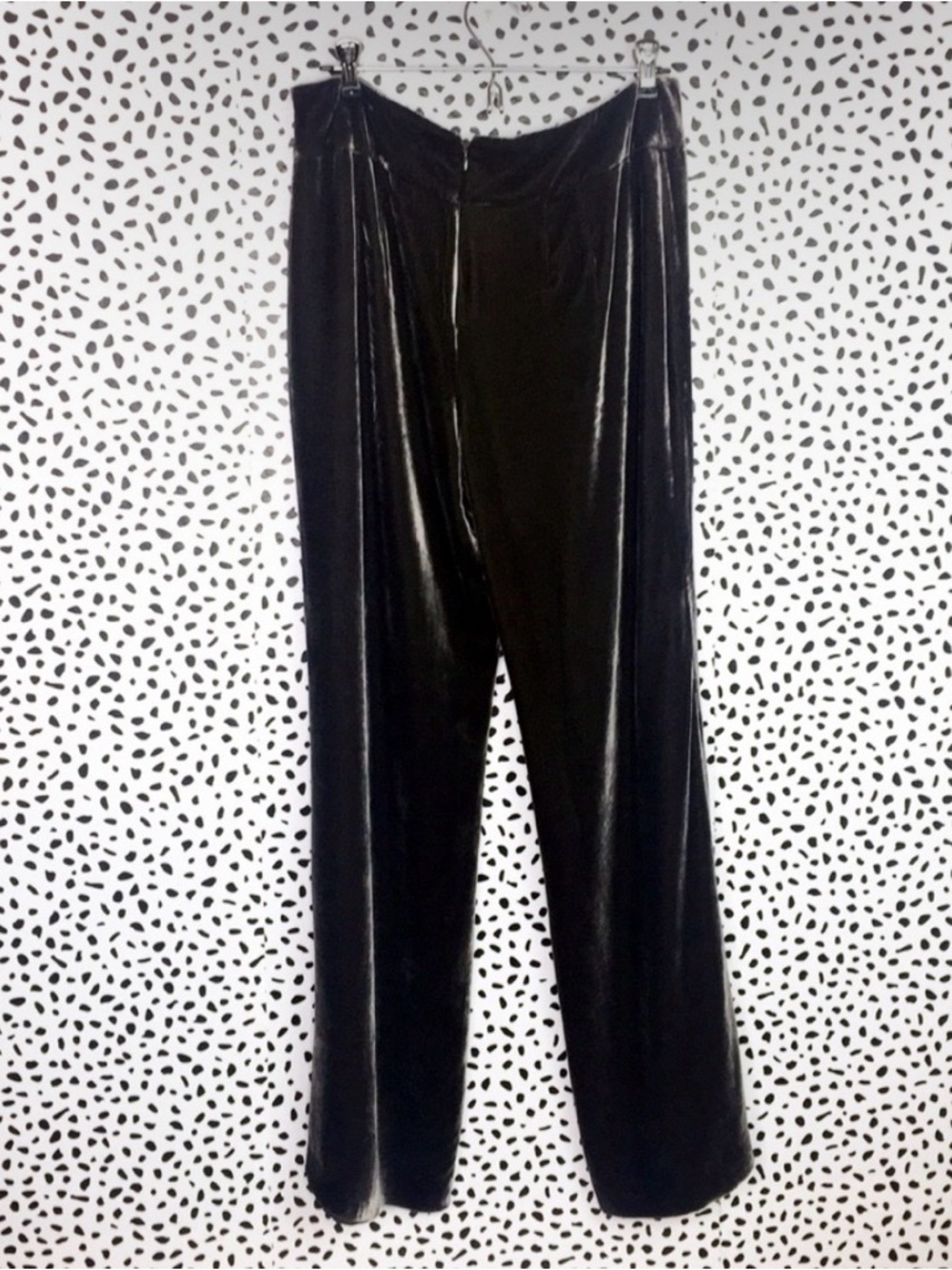 Vintage Silk Blend Ann Taylor Espresso Brown Velvet Wide Leg Pants High Quality